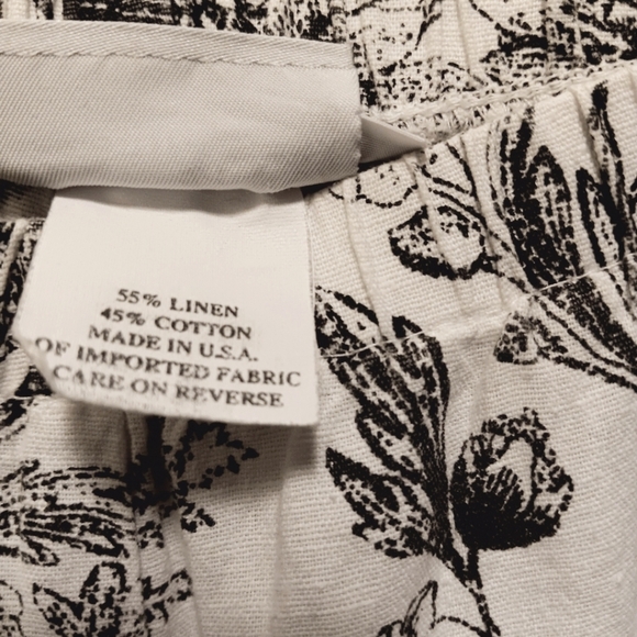 Hot Cotton Marc Wear| 100% Linen Floral Print Pants Summer Sz 2X Wide Leg - Picture 7 of 9